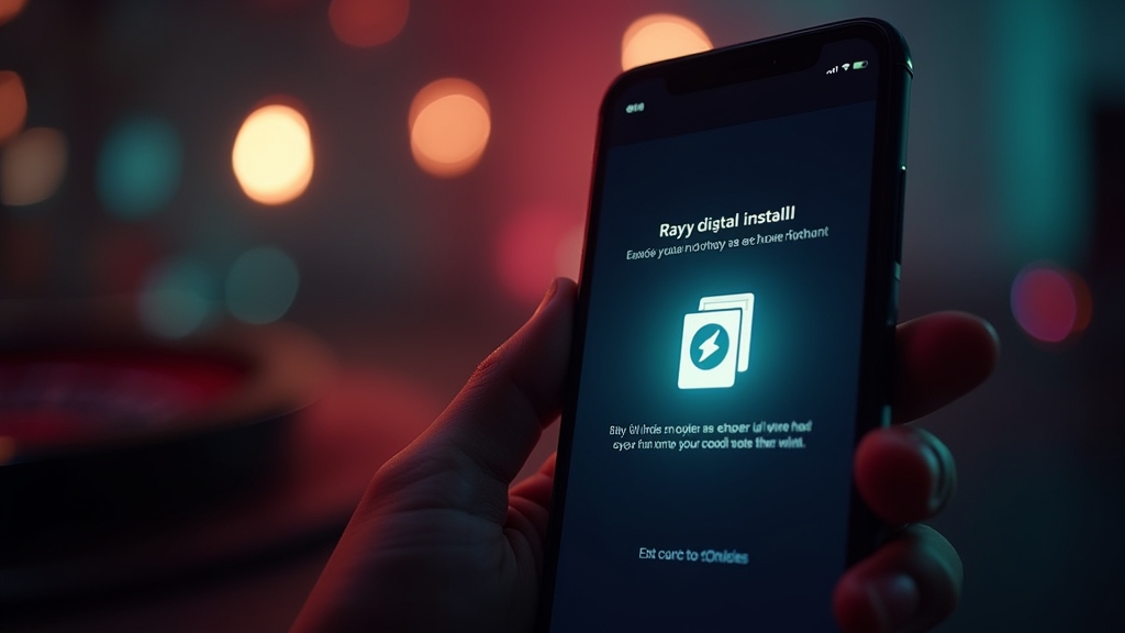 Smartphone showing an Android install warning in a dark casino setting