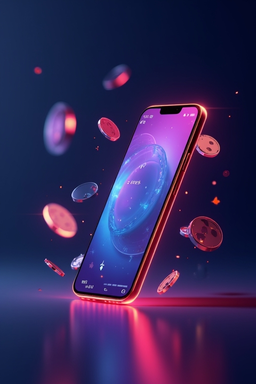 Smartphone showing casino app