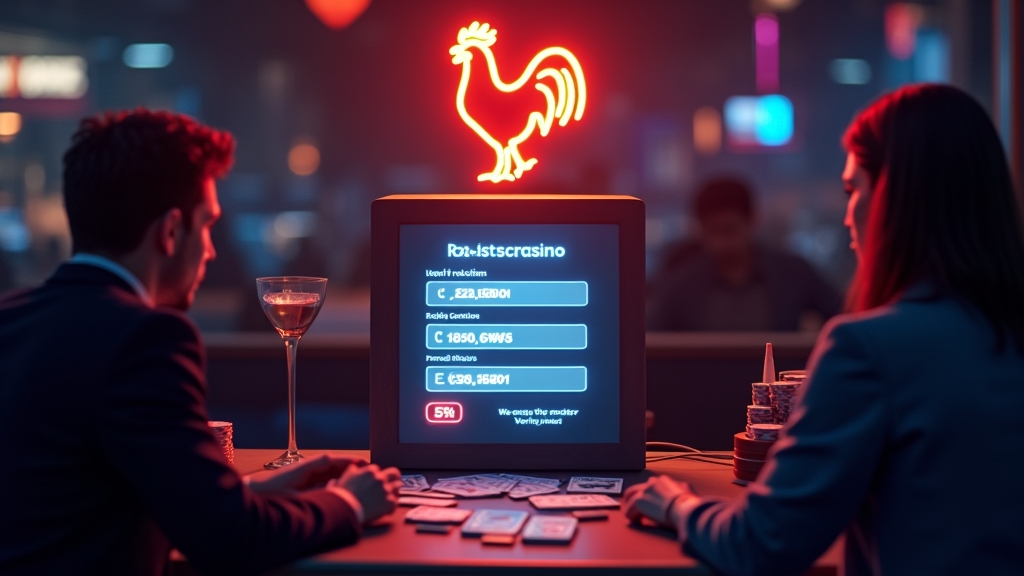 Player entering a promo code on a glowing casino registration form